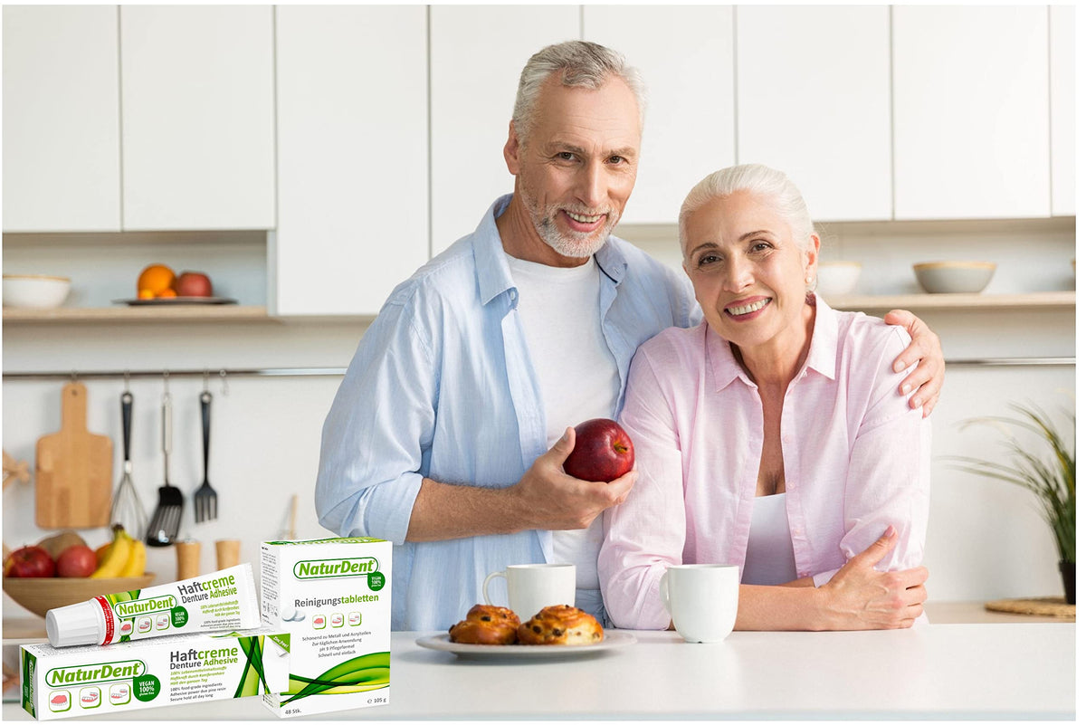 NaturDent Denture Adhesive β Natural, Zinc-Free, Paraben-Free, Strong Hold