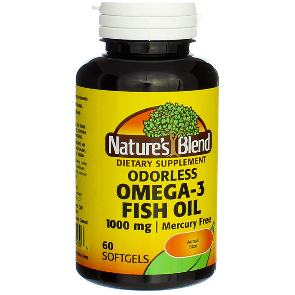 Nature's Blend زيت السمك أوميغا 3 عديم الرائحة | 60 كبسولة هلامية