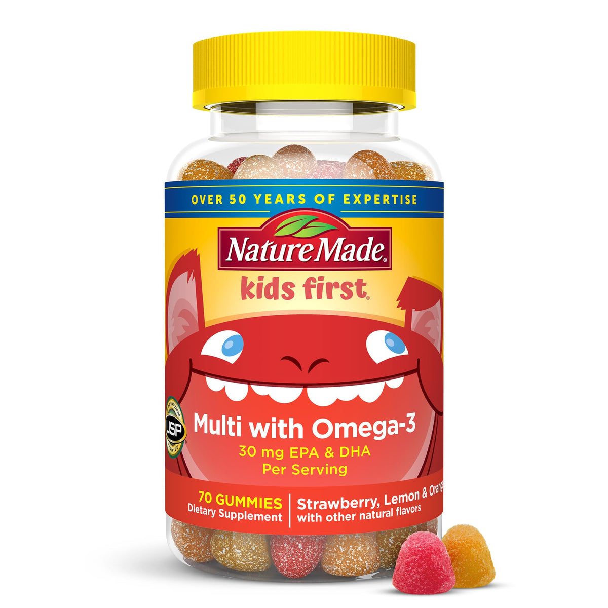 Nature Made Kids First Multivitamin with Omega-3 Gummies – 70 قطعة
