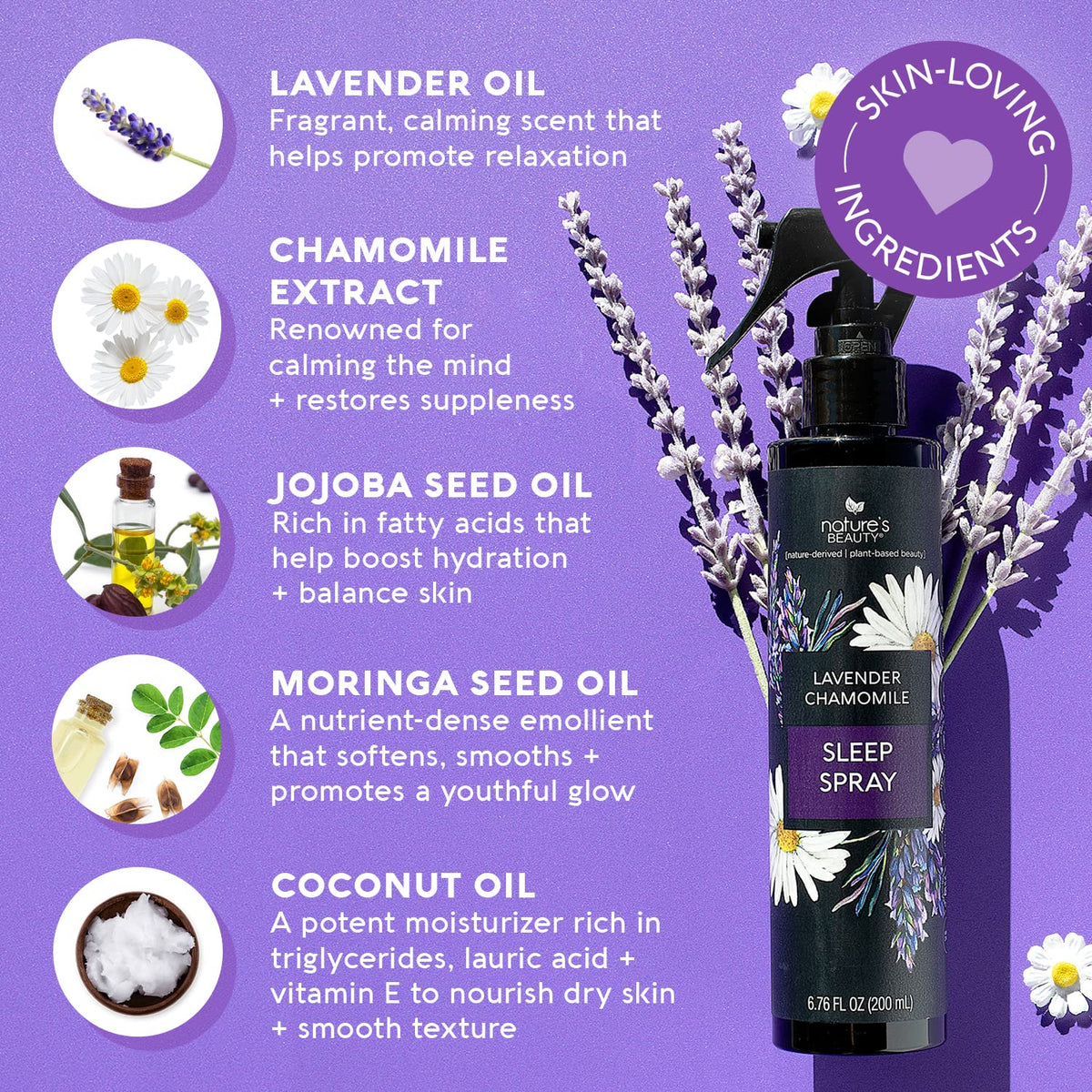 Nature's Beauty Lavender Chamomile Sleep Spray Multi-Pack – 2 Pack