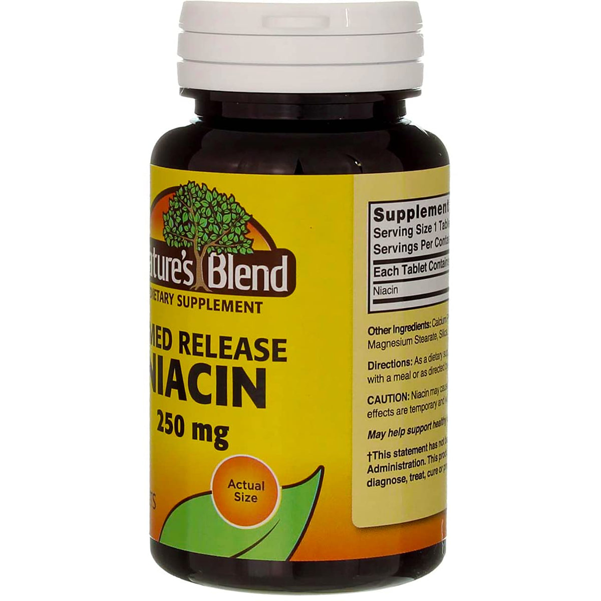 Nature's Blend نياسين ممتد المفعول 250 مجم – 100 قرص | خالٍ من الجلوتين
