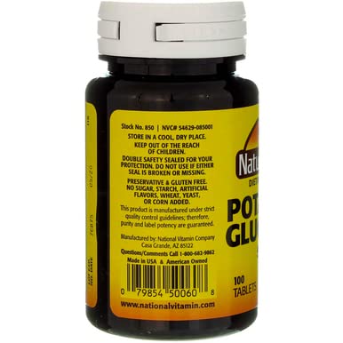 Nature's Blend جلوكونات البوتاسيوم 500 ملغ - 100 قرص | مكمل بوتاسيوم