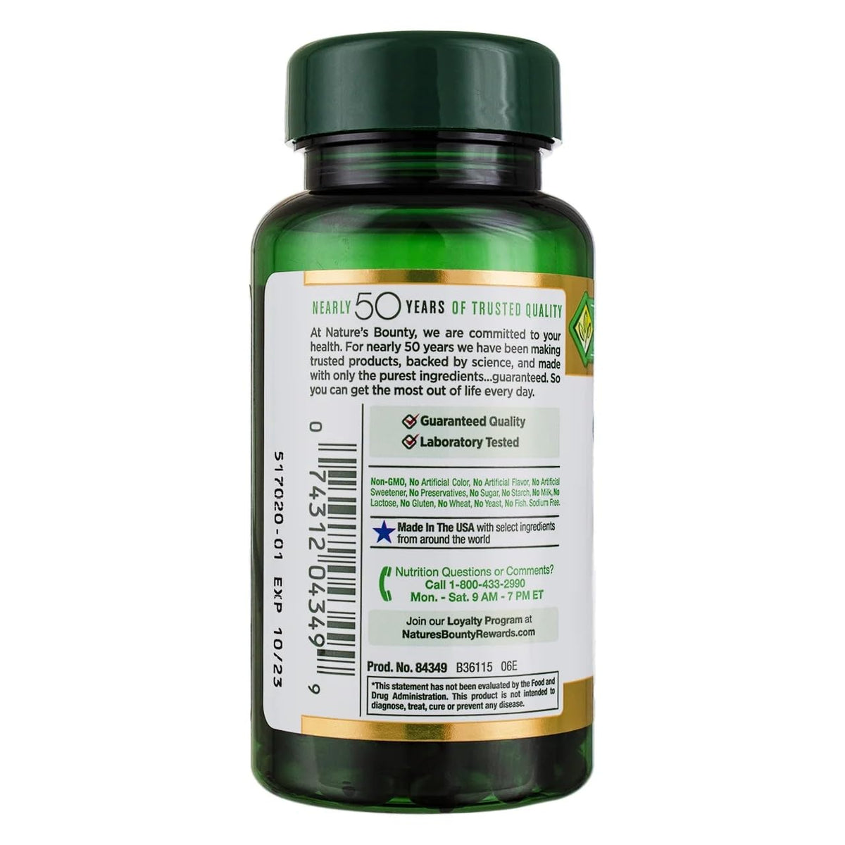Nature's Bounty Cranberry Fruit Softgels 4200mg + Vitamin C, 100 Count