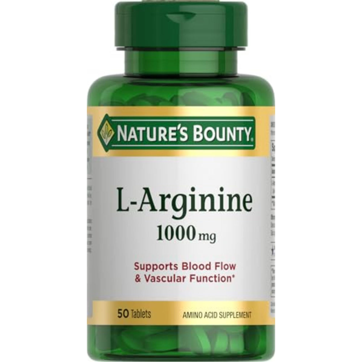 Nature's Bounty إل-أرجينين 1000 ملجم - يدعم تدفق الدم ووظيفة الأوعية الدموية