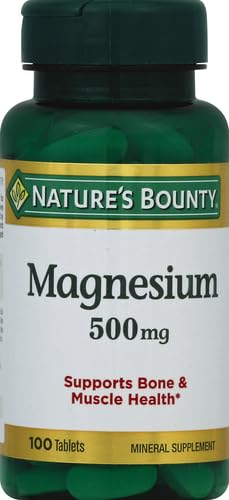 Nature's Bounty أقراص مغنيسيوم 500 مجم - 100 قرص | نباتية، غير معدلة وراثيًا