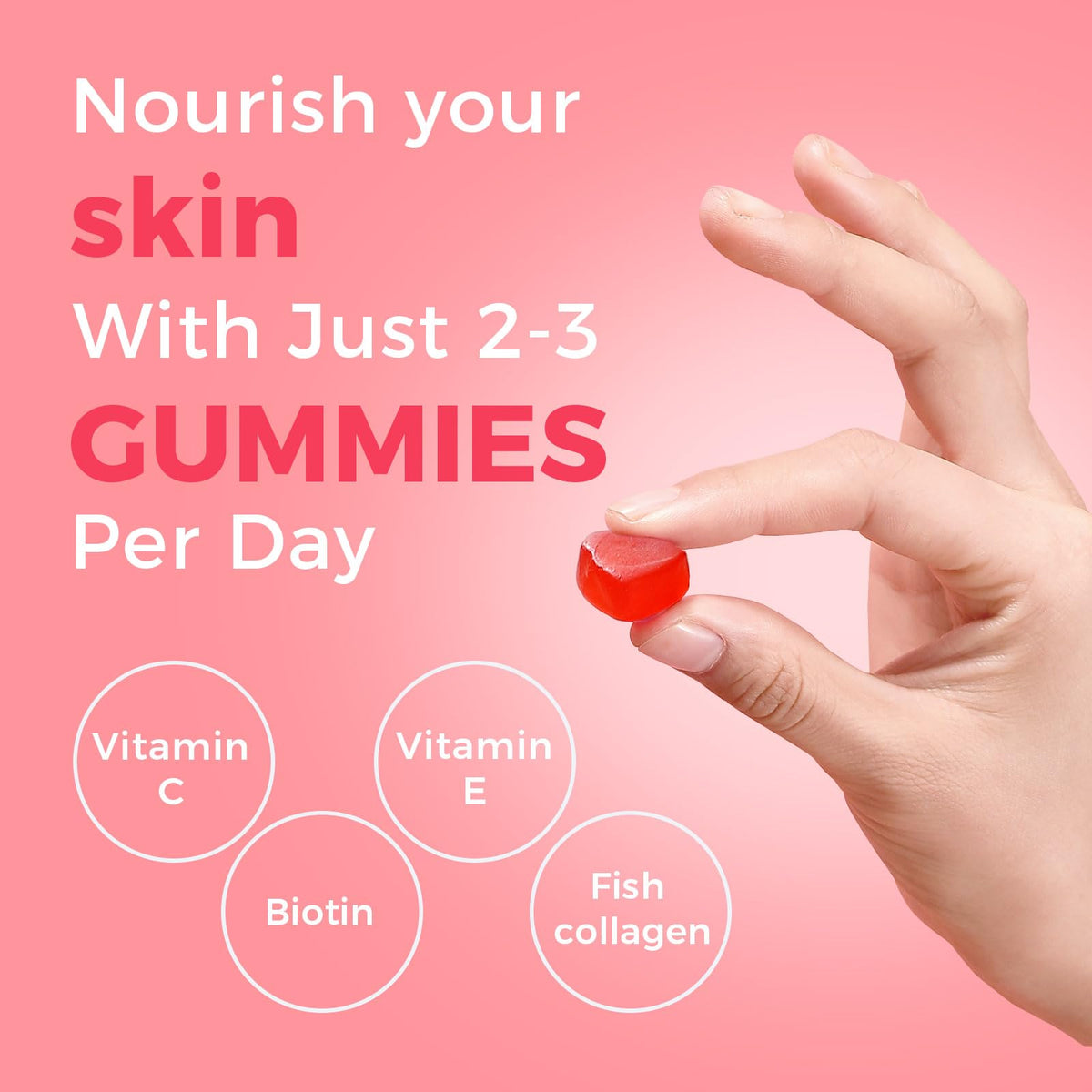 Nature's Key Collagen Gummies β 600mg Collagen, Vitamin C & Biotin, Sugar-Free Peach (120 Gummies)