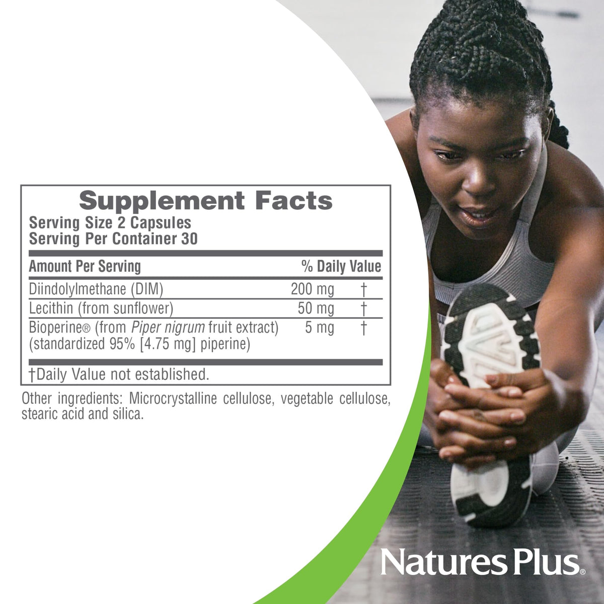 Natures Plus PRO DIM 200 mg - 60 كبسولة | يدعم توازن الإستروجين | نباتي وخالٍ من الغلوتين