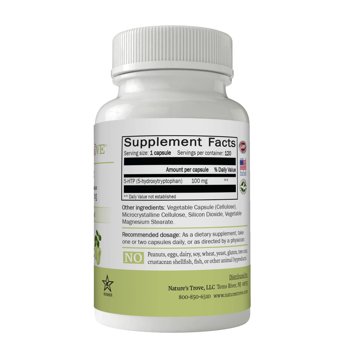 ناتشرز تروف 5-HTP 100 ملجم | 120 كبسولة نباتية