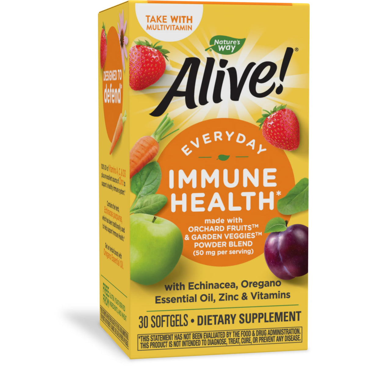 Nature's Way Alive! Everyday Immune Health with Echinacea & Zinc β 30 Softgels