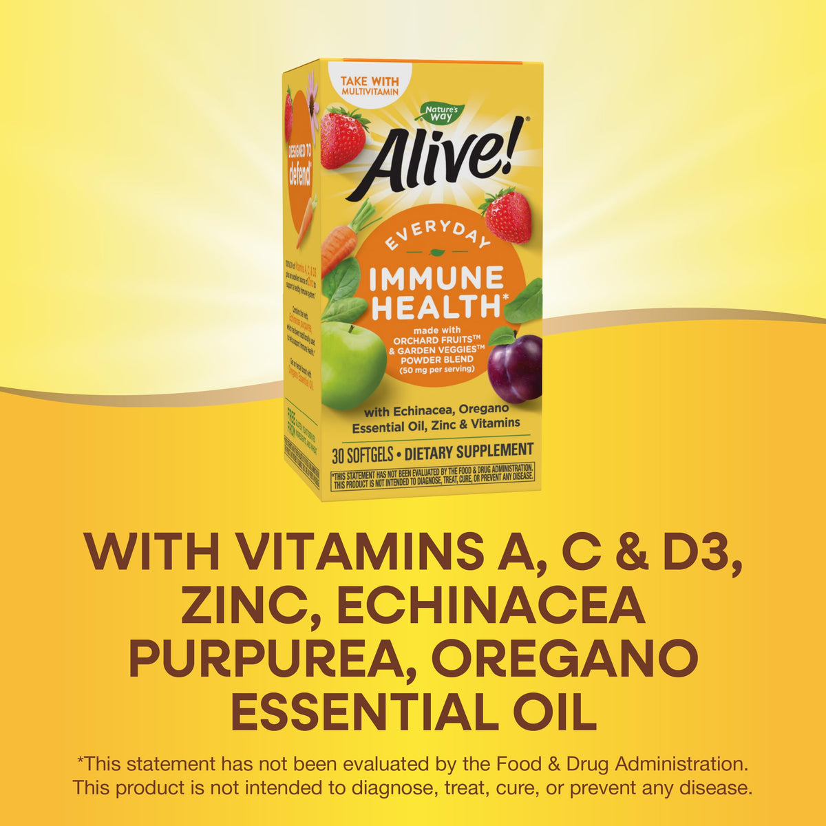 Nature's Way Alive! Everyday Immune Health with Echinacea & Zinc β 30 Softgels