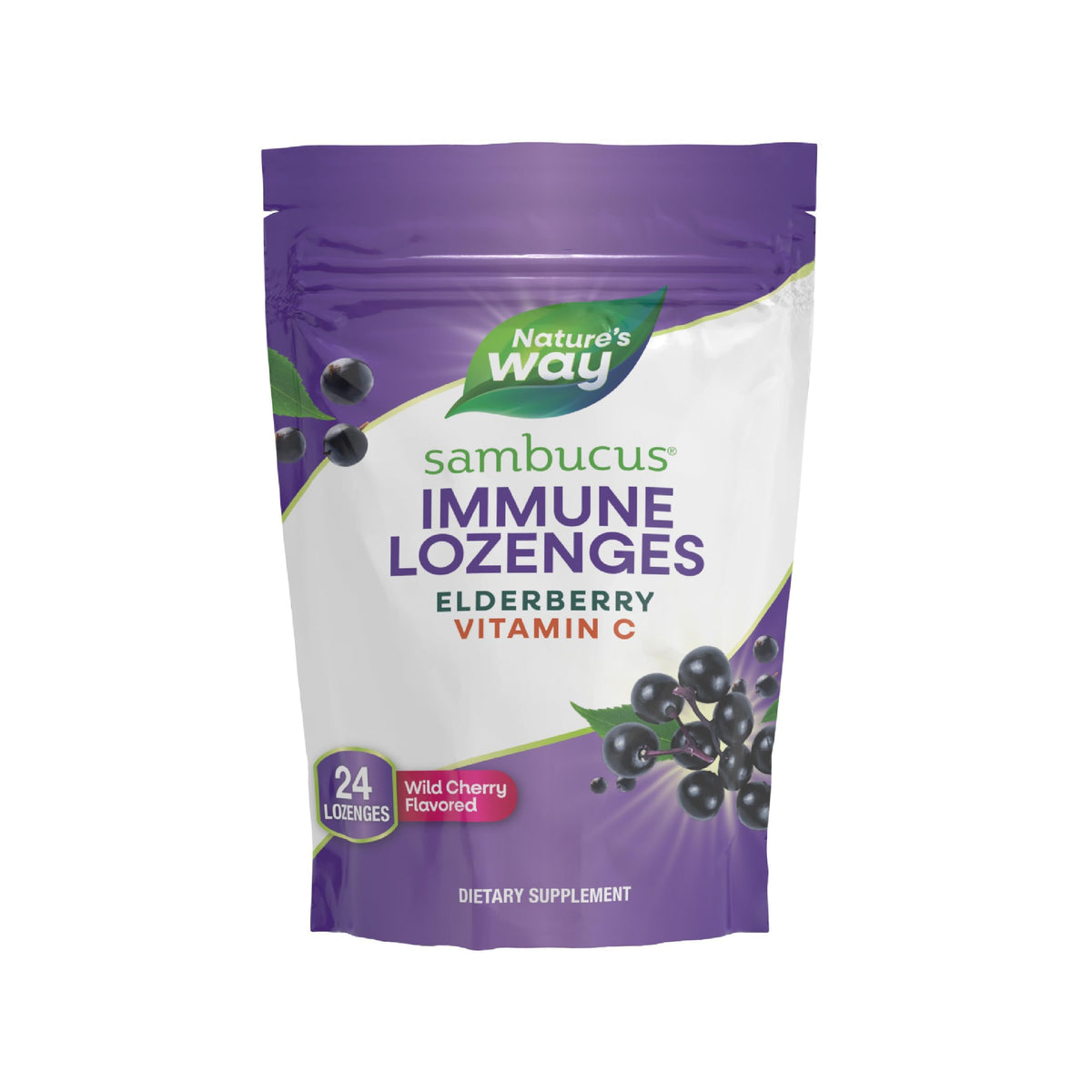 Nature’s Way Sambucus Immune Lozenges – أقراص استحلاب قوة مناعية من سامبوكس بلس فيتامين ج وعنب الثور