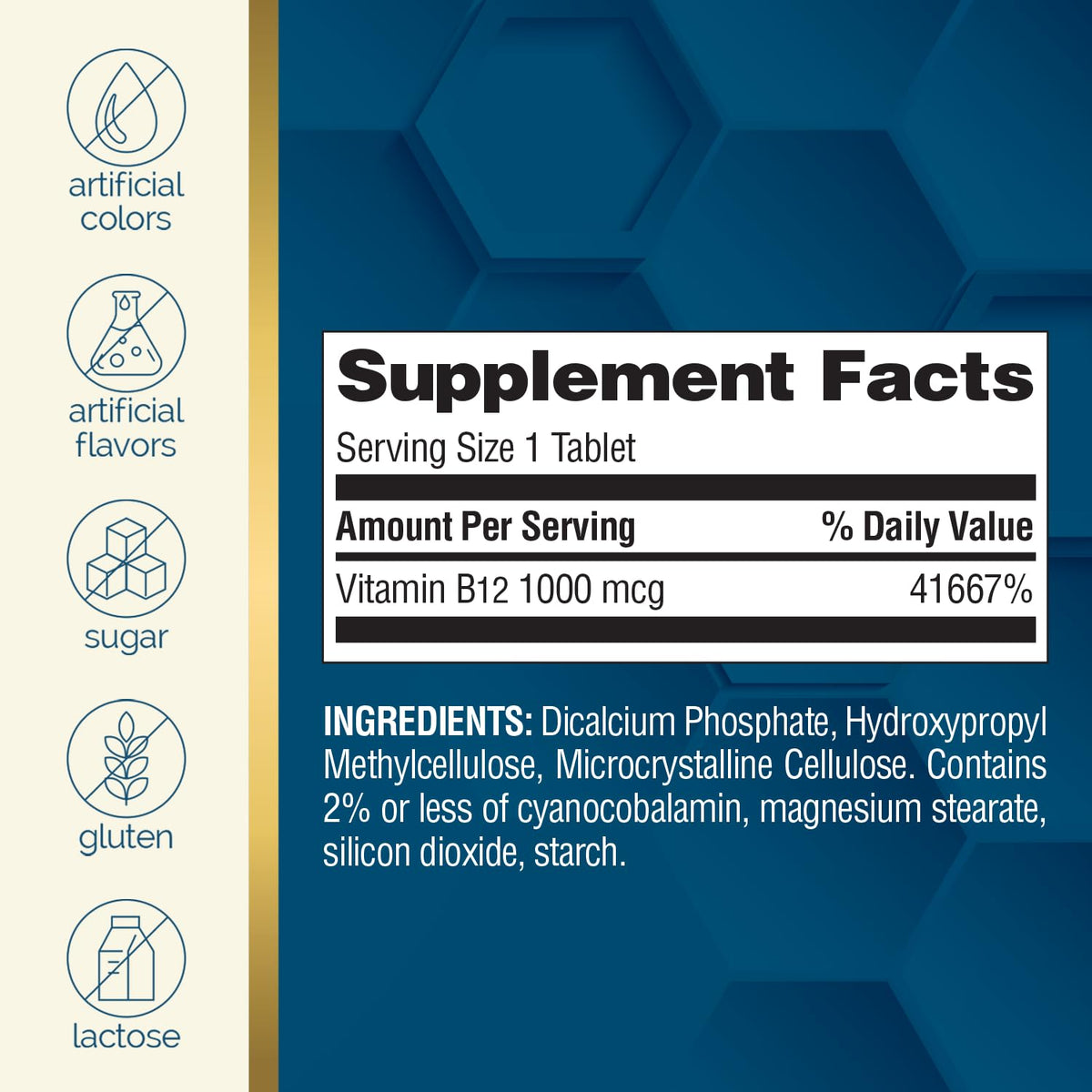Nature's Wonder Vitamin B12 1000 mcg Timed-Release Tablets β Energy Metabolism, Brain & Nervous System Health, 150 Day Supply (Pack of 2)