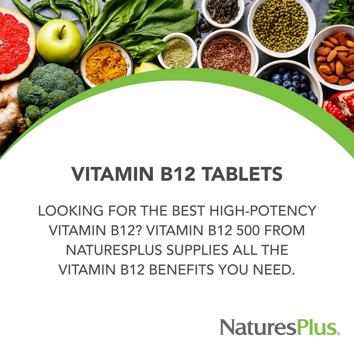 Nature's Plus فيتامين B12 (ميثيل كوبالامين) 500 مكجم – 90 قرص نباتي | يدعم كريات الدم الحمراء، معزز للطاقة، خالٍ من الغلوتين