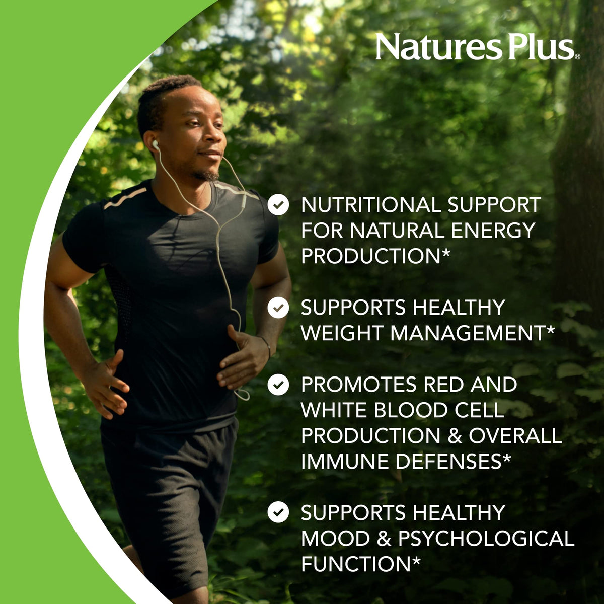 Nature's Plus فيتامين B12 (ميثيل كوبالامين) 500 مكجم – 90 قرص نباتي | يدعم كريات الدم الحمراء، معزز للطاقة، خالٍ من الغلوتين