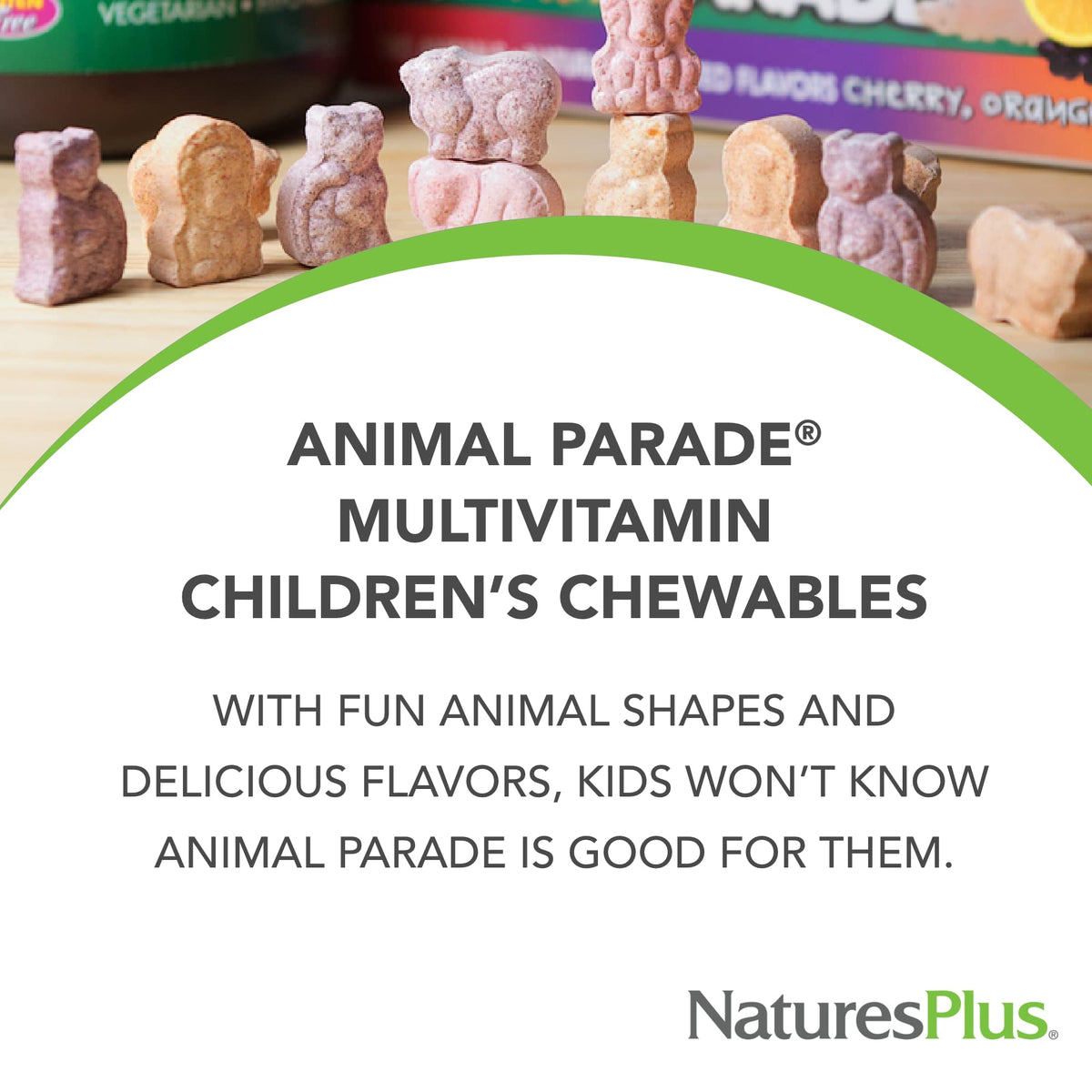 Nature's Plus Animal Parade Grape Kids Multivitamin β 180 Chewables, 90 Servings