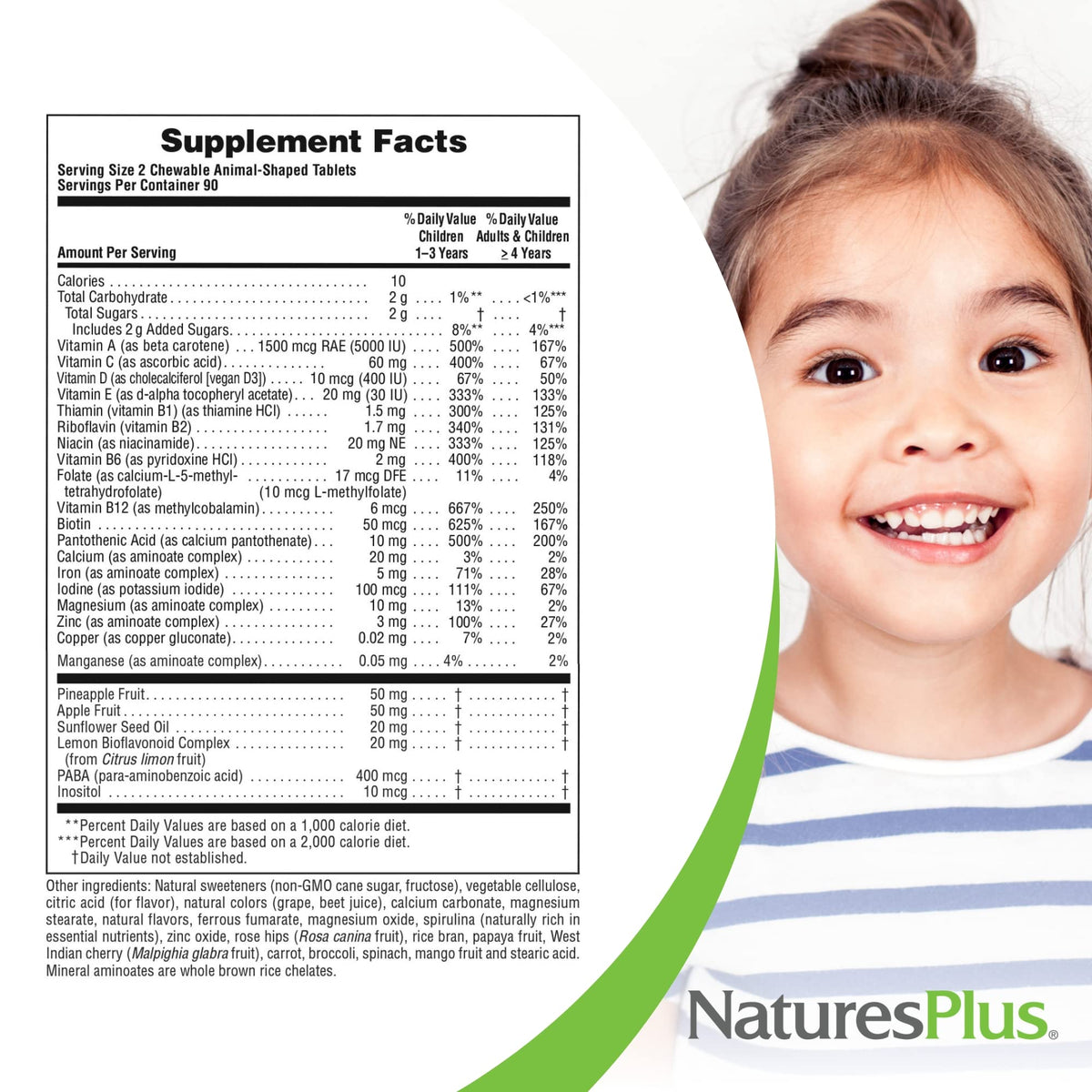 Nature's Plus Animal Parade Grape Kids Multivitamin β 180 Chewables, 90 Servings