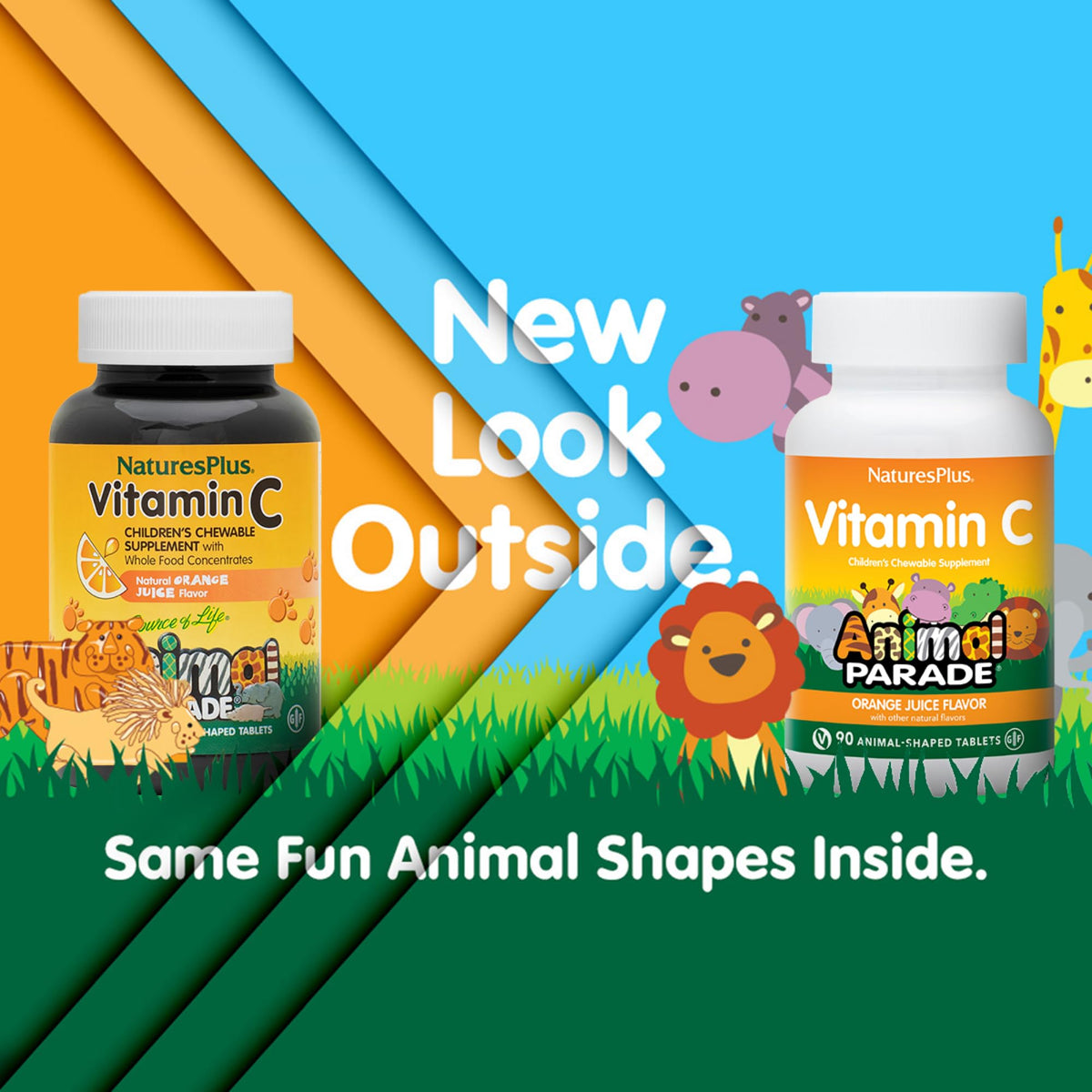 Nature's Plus Animal Parade Vitamin C Kids Chewables β Orange Flavor, 2-Pack