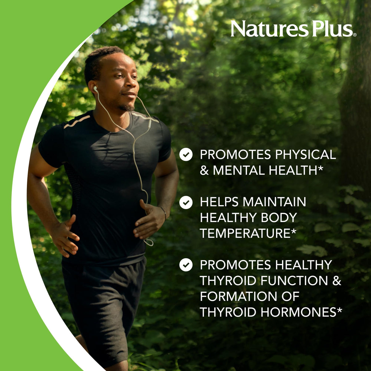 NaturesPlus بوتاسيوم أيوديد 150 مكجم - 100 قرص نباتي | دعم الغدة الدرقية والجهاز التنفسي