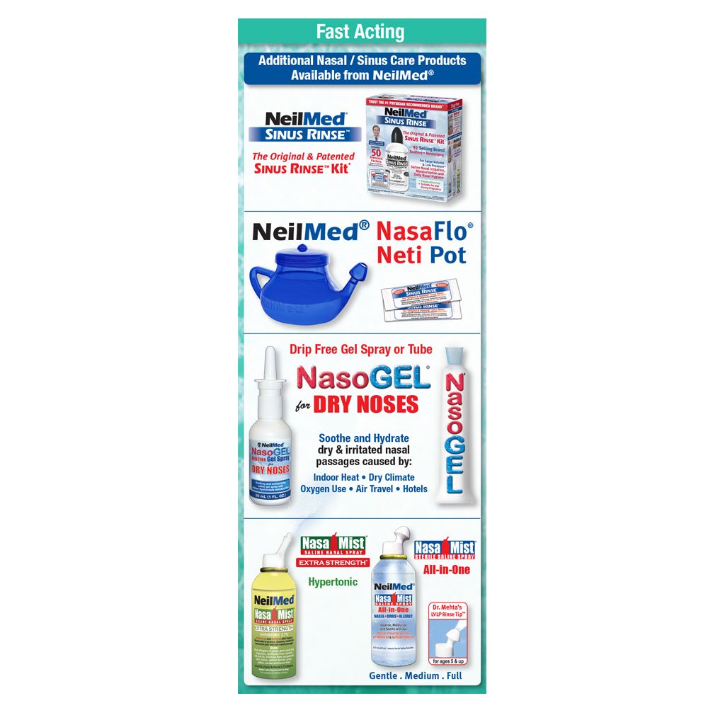 NeilMed Sinufrin Plus Decongestant Moisturizing Gel β Quick Nasal Relief, No-Drip, 0.5 fl oz