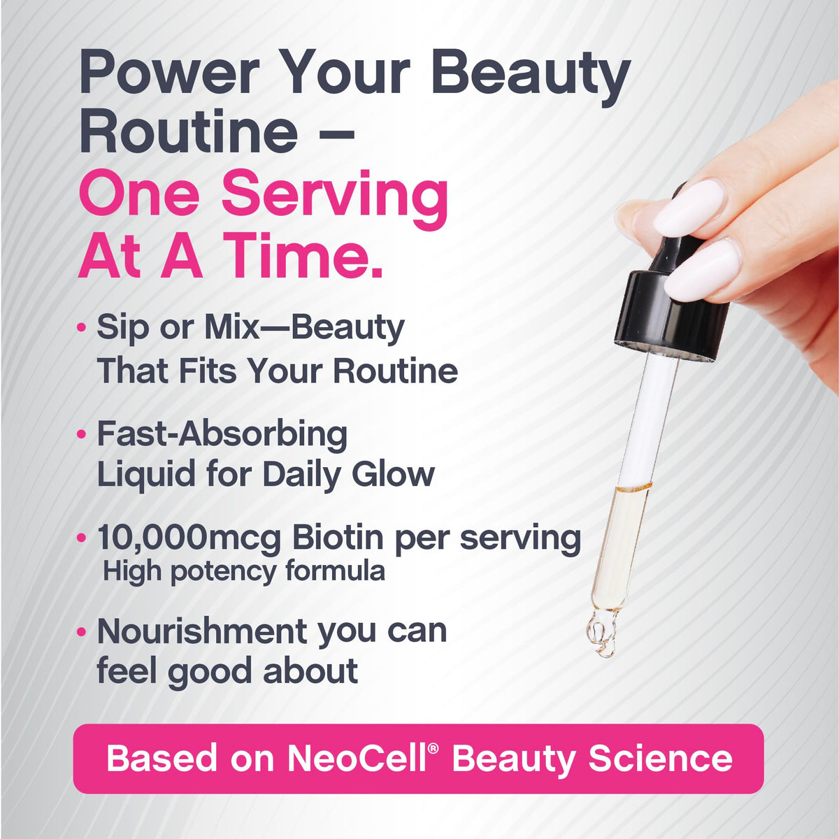 NeoCell Biotin Liquid Drops 10000mcg β 2oz Berry Flavor | Hair, Skin & Nails