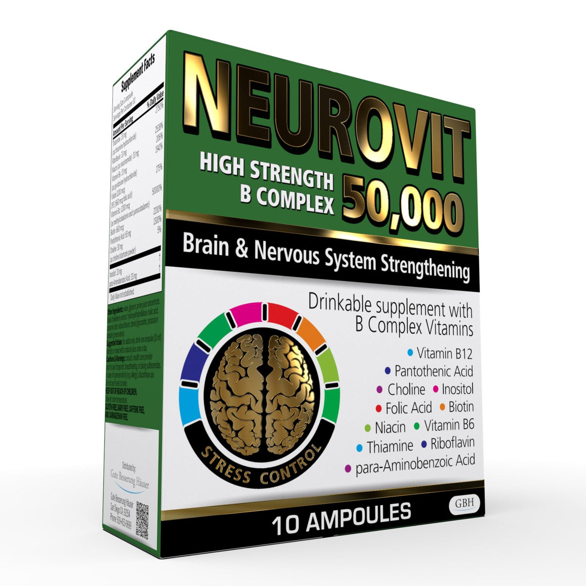 Neurovit 50,000 Vitamin B Complex Liquid – Brain & Nervous System Support