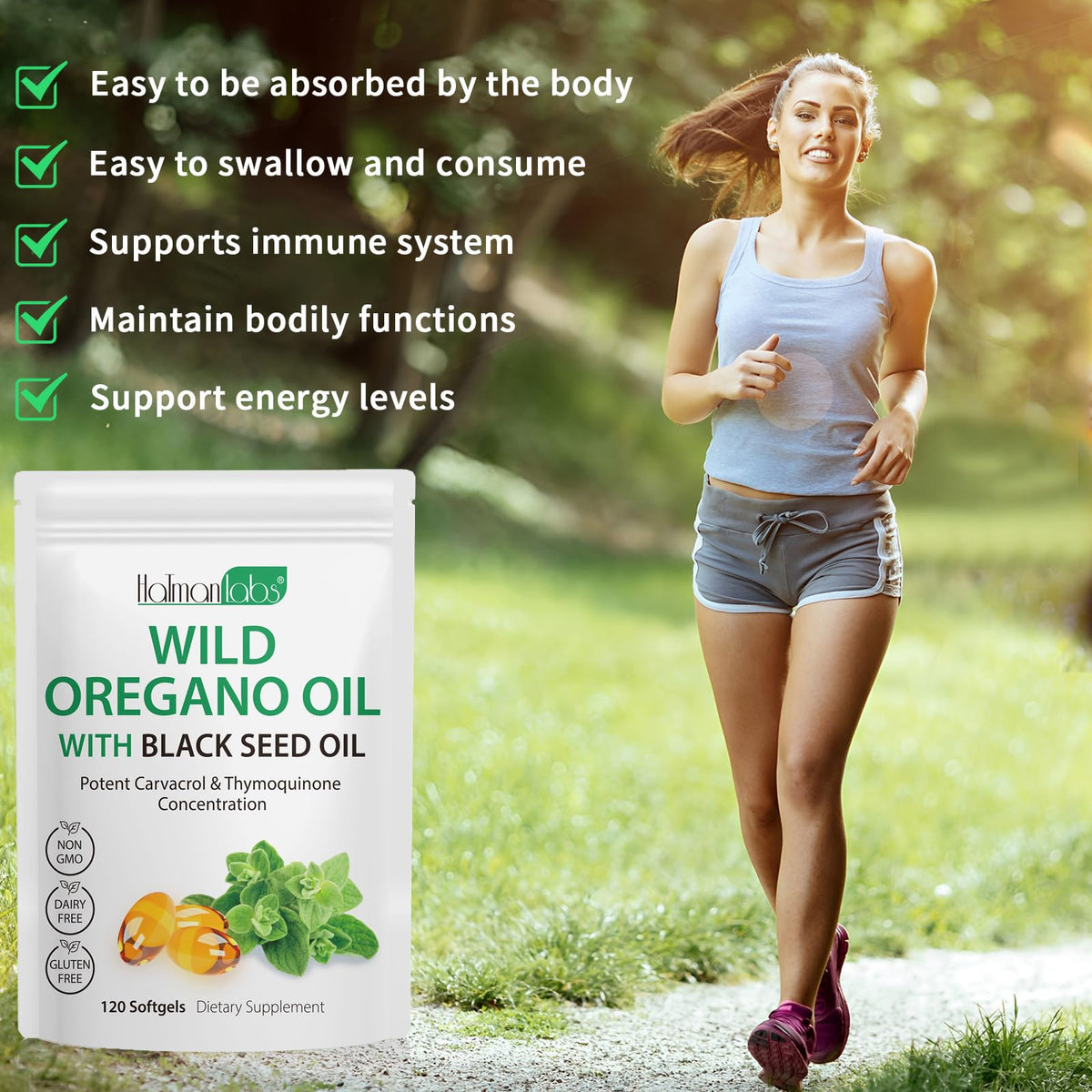 Newseel Oil of Oregano with Black Seed Oil β Organic Oregano Oil Softgels, Non-GMO, Gluten Free | 120 Capsules