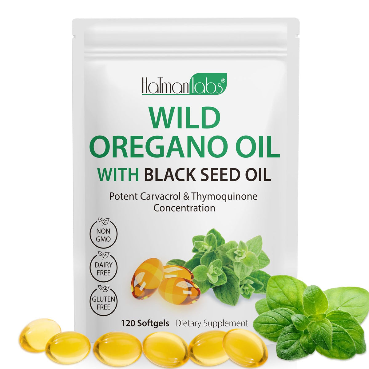 Newseel Oil of Oregano with Black Seed Oil β Organic Oregano Oil Softgels, Non-GMO, Gluten Free | 120 Capsules