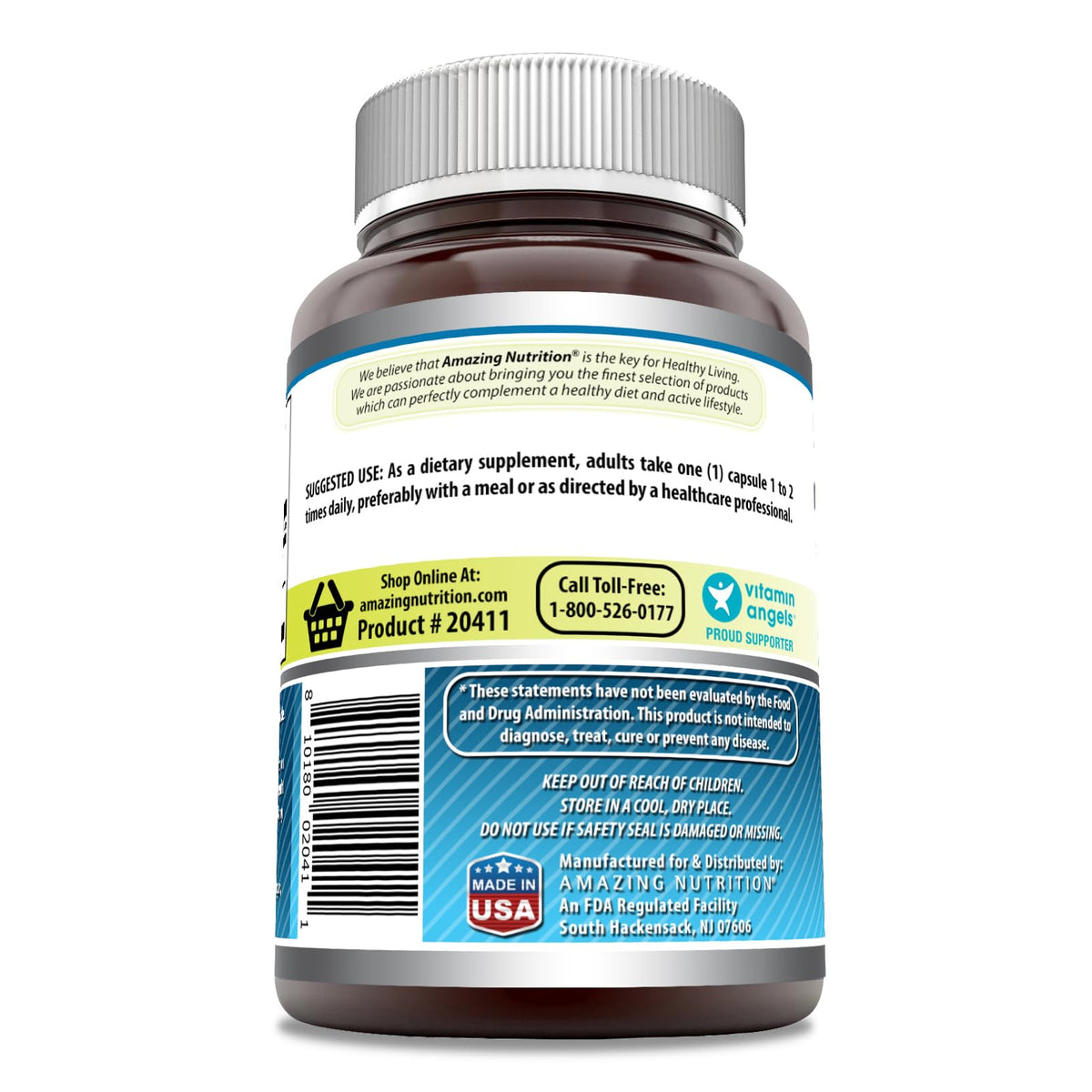 Amazing Formulas ALA/ALC 750 mg Capsules β Non-GMO, Gluten-Free, Made in USA (120 Count)