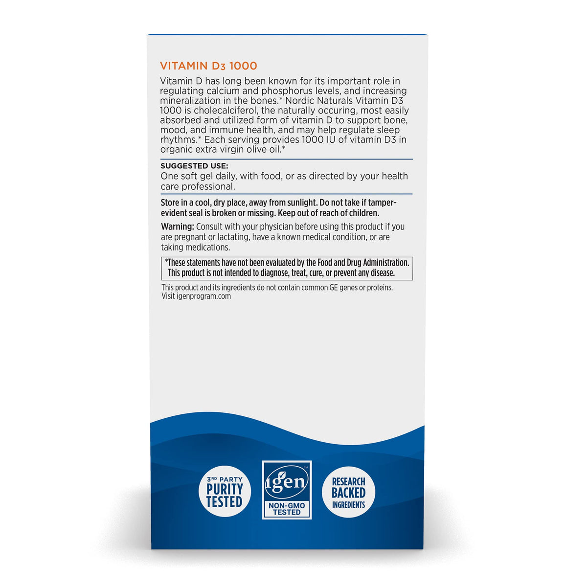Nordic Naturals Vitamin D3 1000 Orange β 120 Mini Soft Gels | 1000 IU D3 for Bone, Mood & Immune Support