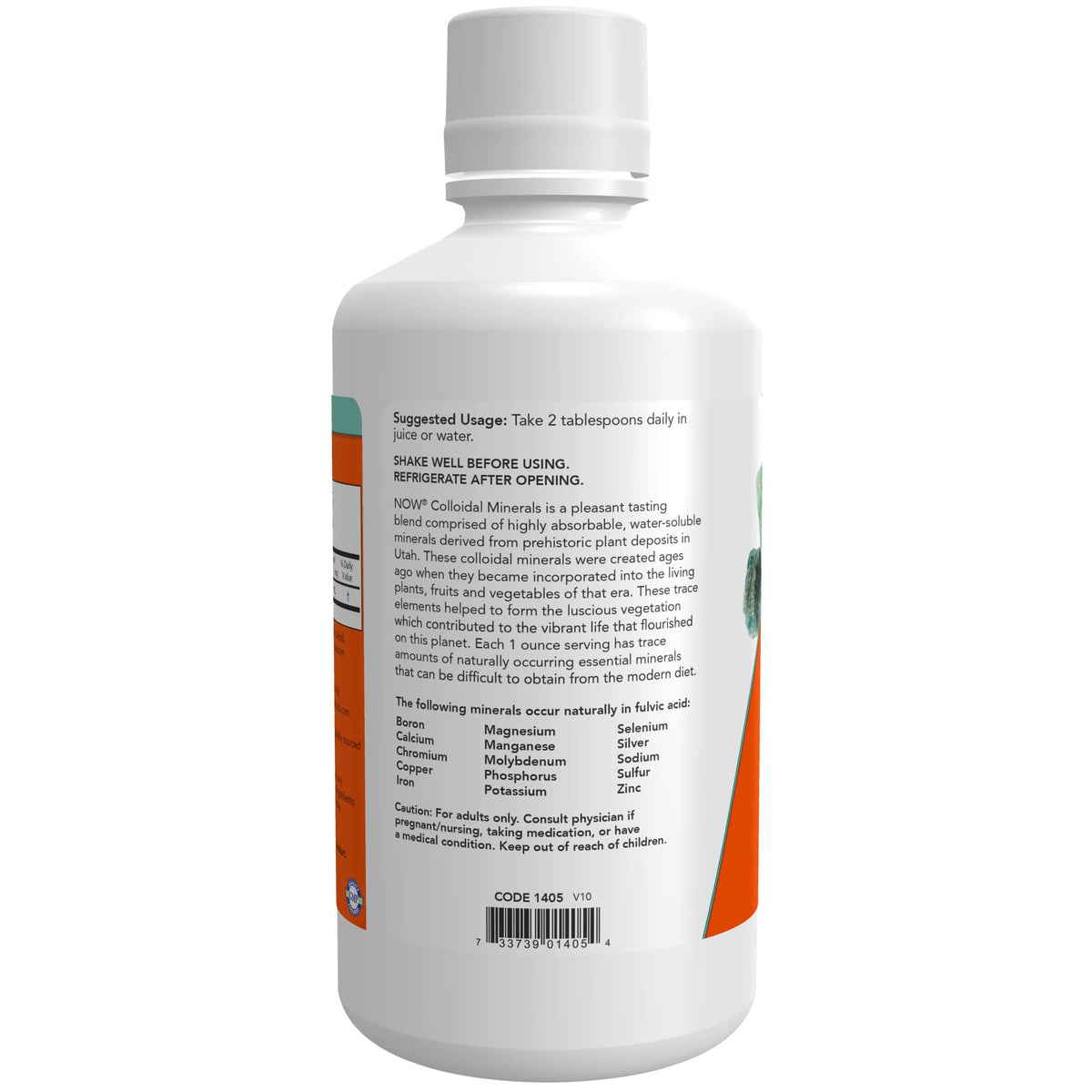NOW Foods Colloidal Minerals Liquid - معادن غروية سائلة من ناو فودز - معادن نادرة مشتقة من النباتات، 32 أوقية