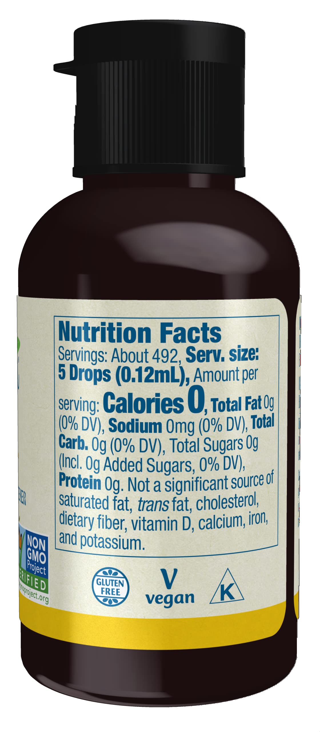NOW Foods Better Stevia Lemon Twist – مُحلٍّ سائل خالٍ من السعرات الحرارية، 2 أونصة