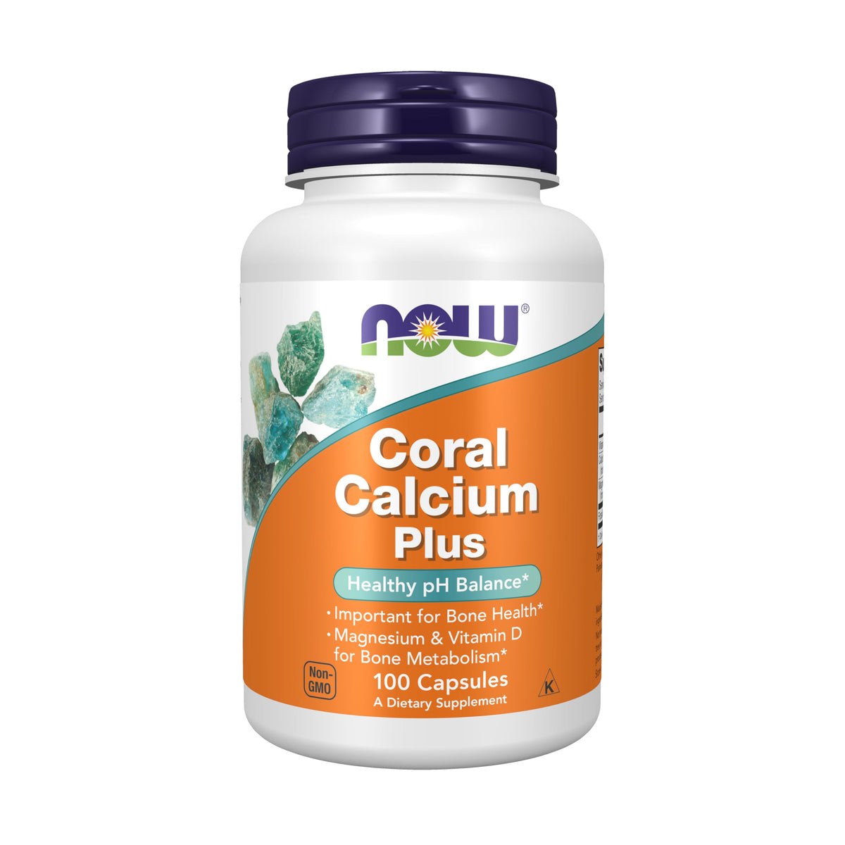 NOW Foods Coral Calcium Plus - صحة العظام وتوازن الحموضة | 100 كبسولة نباتية