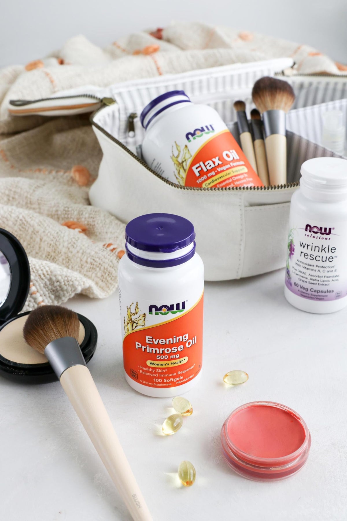 زيت زهرة الربيع المسائية من NOW Foods بتركيز 500 ملجم مع حمض جاما لينولينيك - 100 كبسولة هلامية