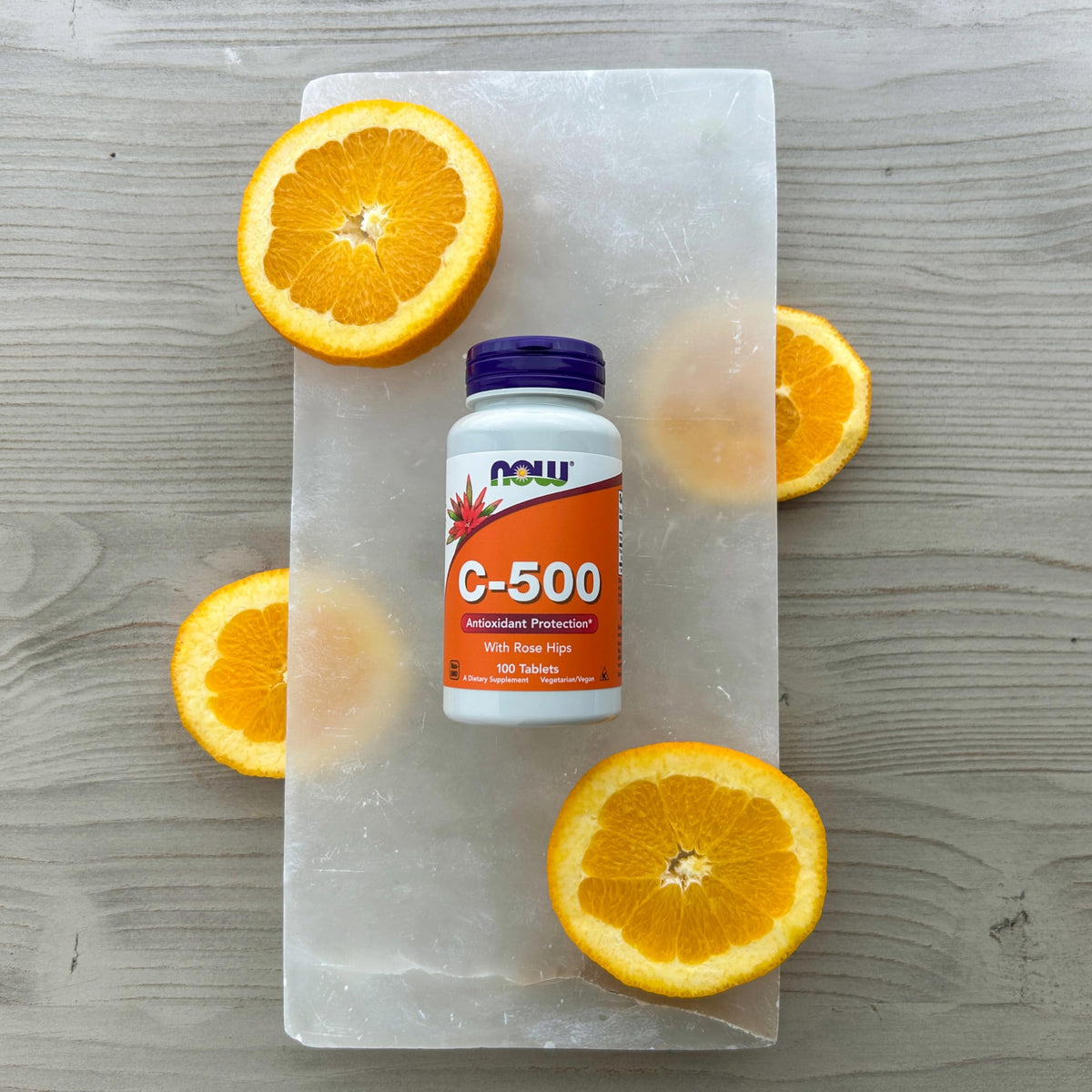 NOW Foods فيتامين C-500 مع ثمر الورد – 100 قرص | حماية مضادة للأكسدة