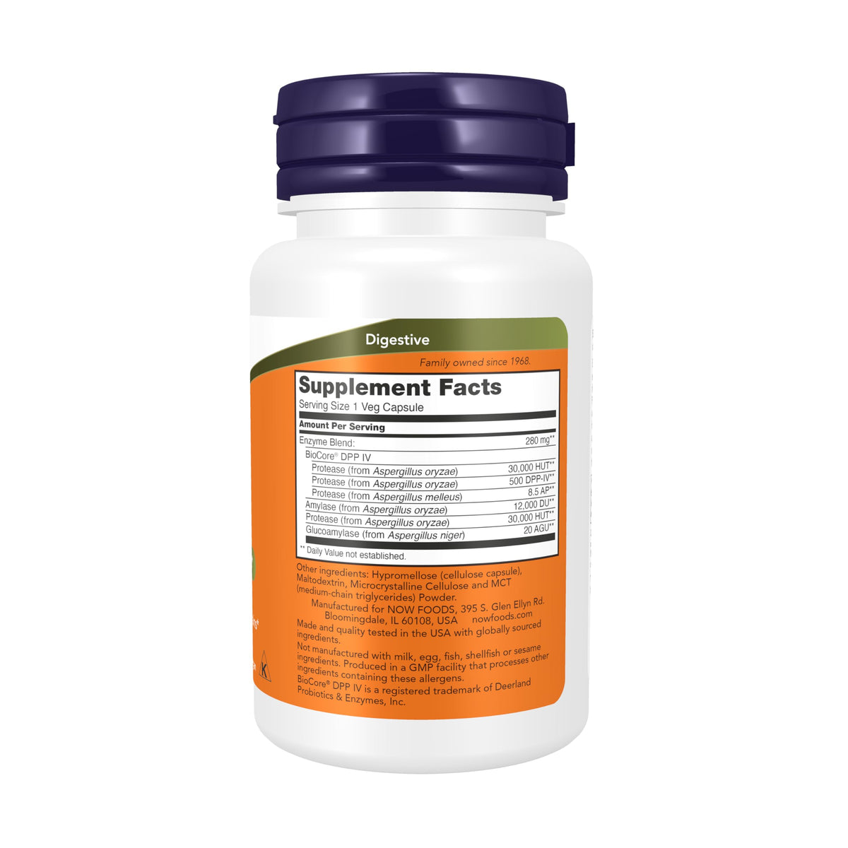 NOW Foods Gluten Digest مع BioCore®DPP IV – دعم الجهاز الهضمي، 60 كبسولة نباتية