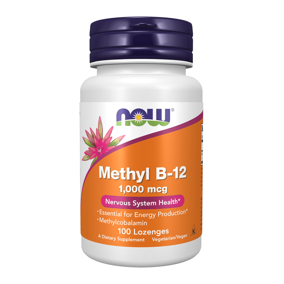 NOW Supplements Methyl B-12 (Methylcobalamin) 1,000 mcg Lozenges β Nervous System Health, Vegan