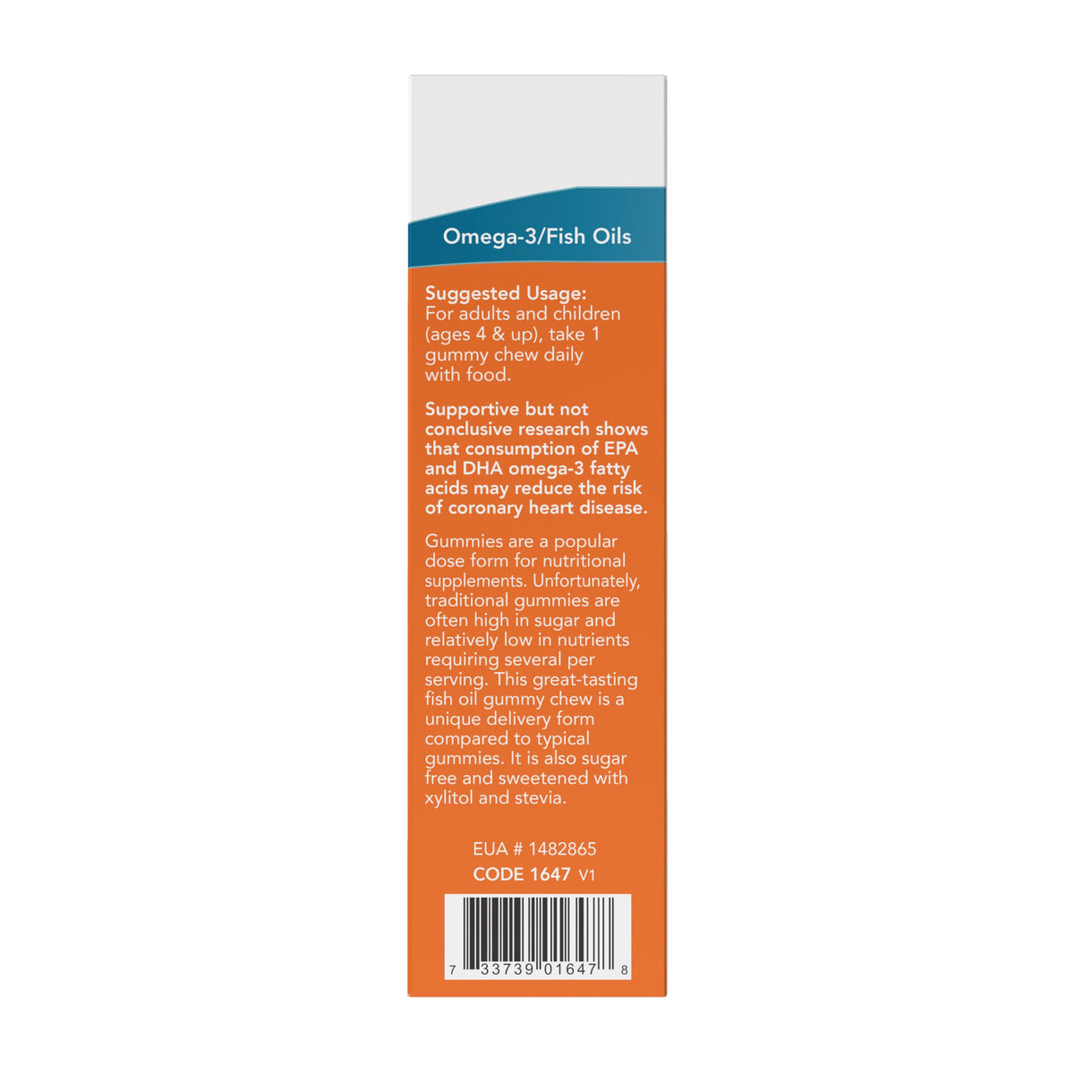 NOW Supplements Omega-3 Fish Oil Gummy Chews β Orange Passion Fruit Flavor β 36 Count