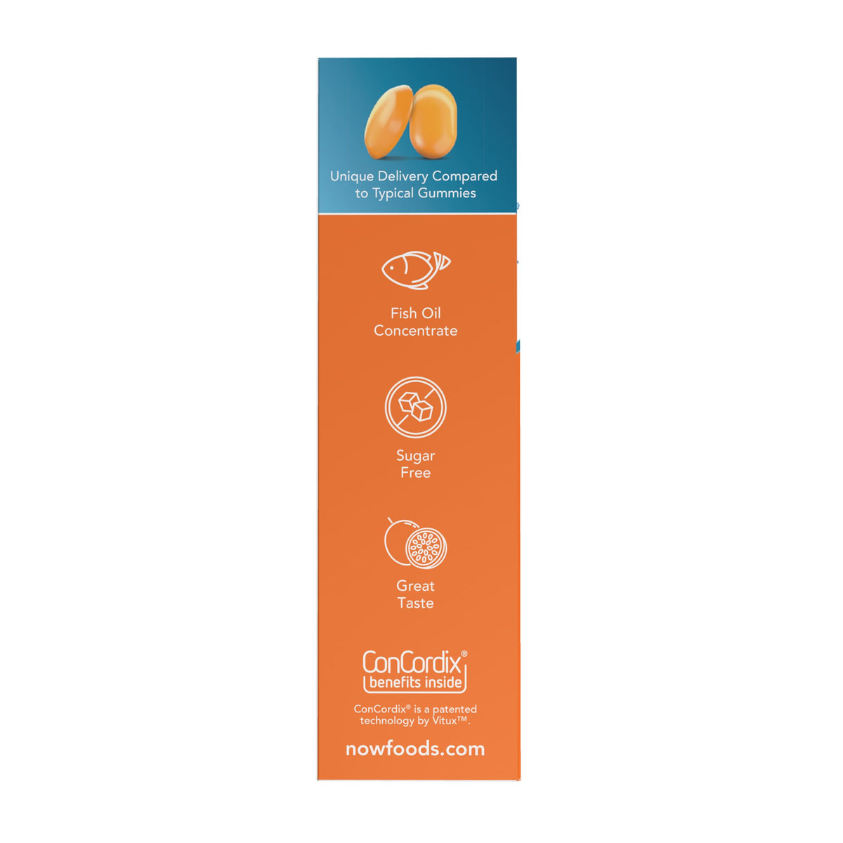 NOW Supplements Omega-3 Fish Oil Gummy Chews β Orange Passion Fruit Flavor β 36 Count