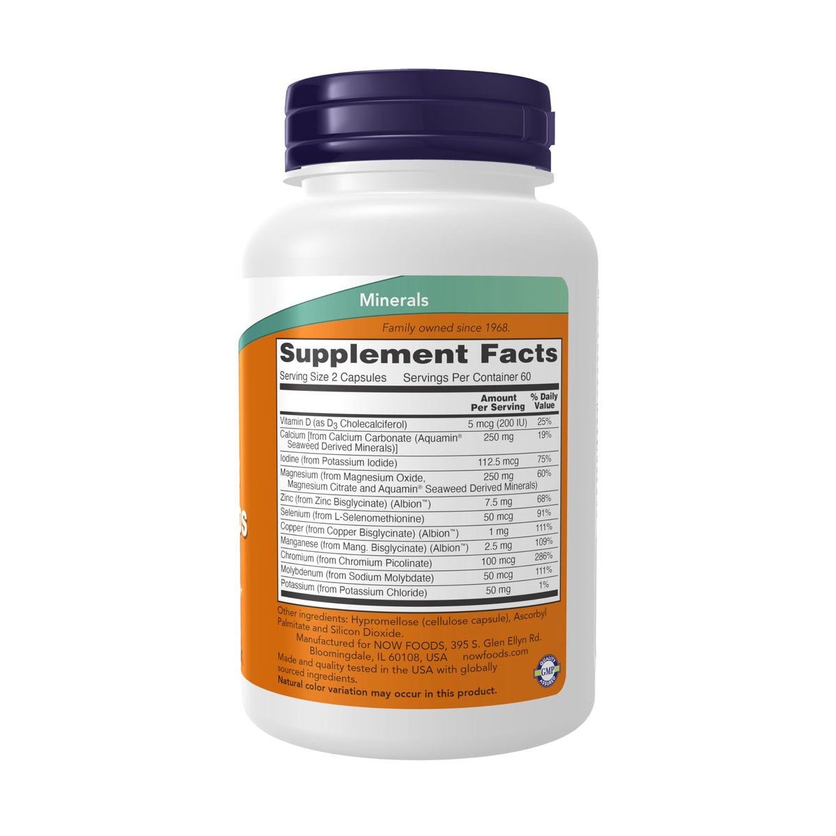 NOW Supplements Full Spectrum Mineral Caps β Multi Mineral Formula, 120 Veg Capsules