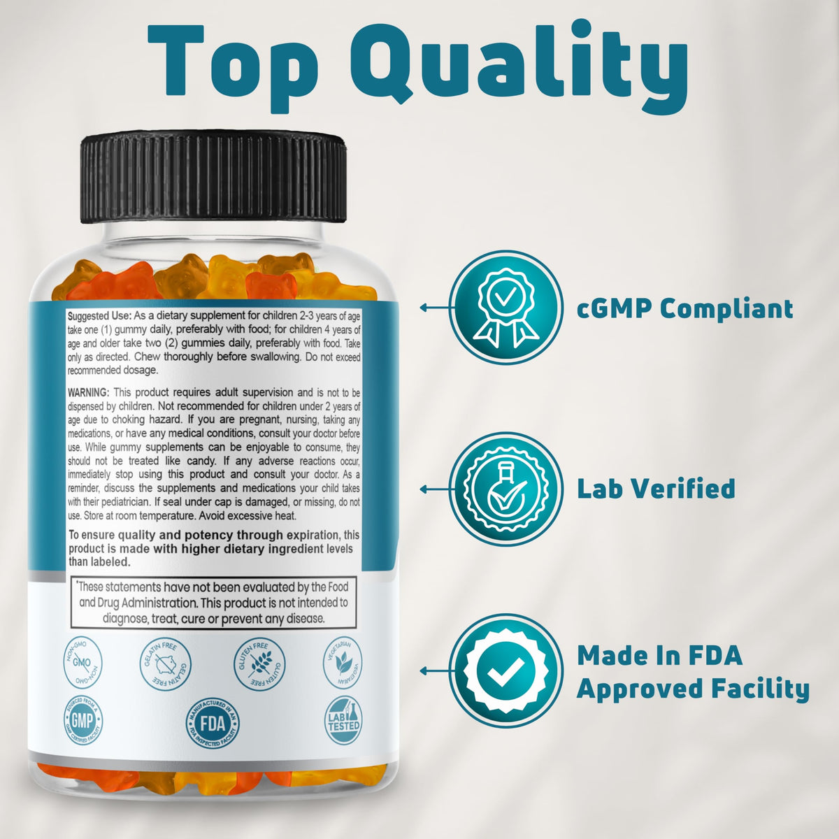 NUELATION Kids Multivitamin Gummies β 30-60 Day Supply, 14 Vitamins | Non-GMO, Gelatin-Free