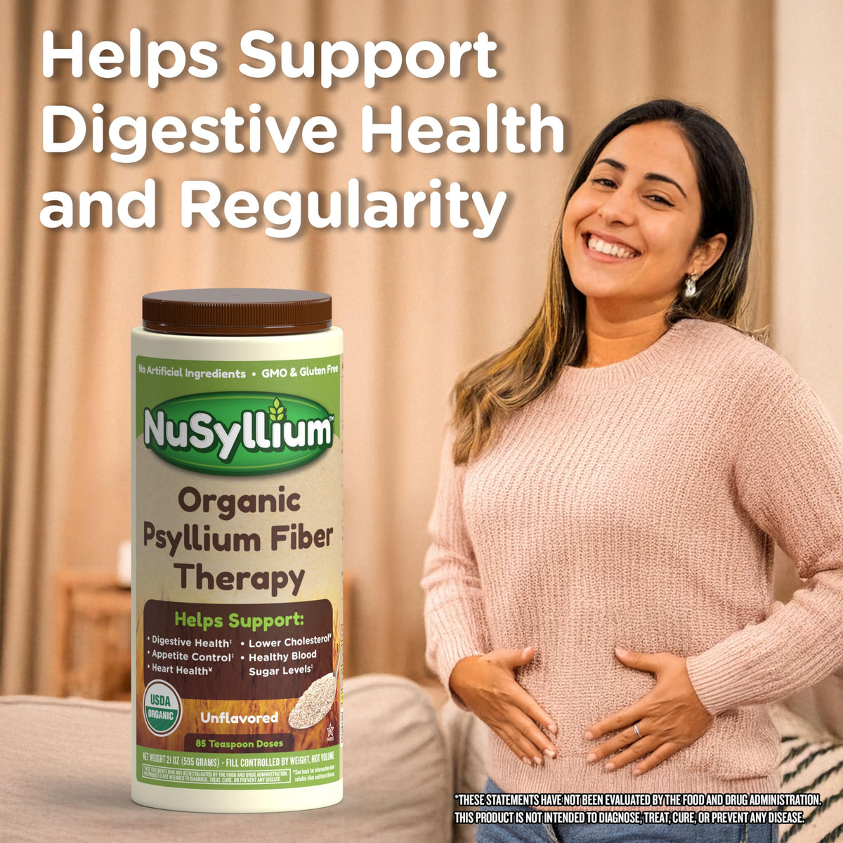 NuSyllium Ultra Psyllium Husk Powder Organic 10.7 oz – سكر مجاني كيتو ألياف