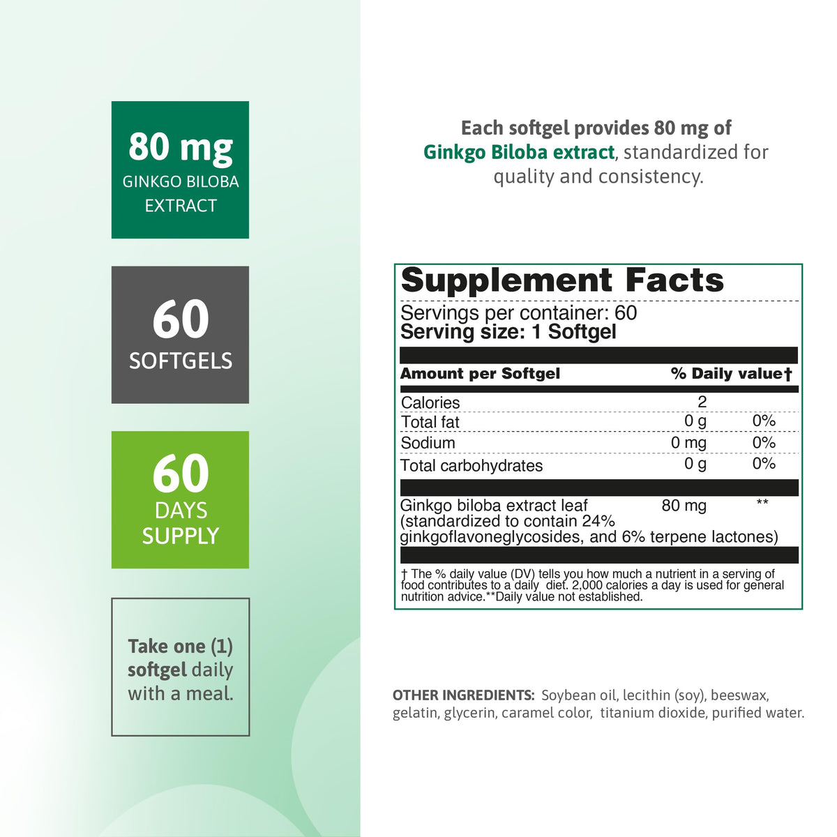 Nutra Nutrition الجنكة بيلوبا 80 ملغ – دعم الإدراك والذاكرة