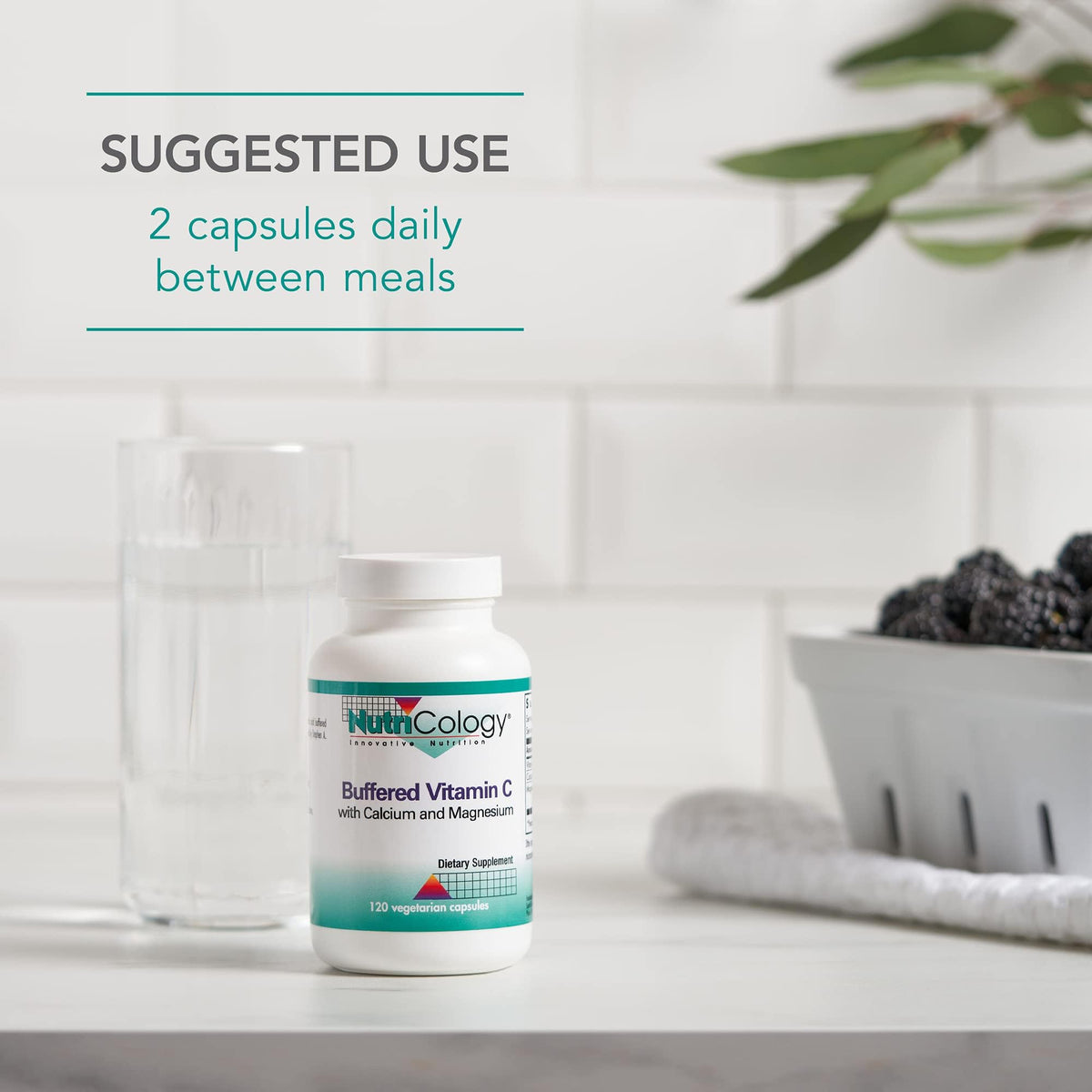 Nutricology Buffered Vitamin C - مضاد للأكسدة مع الكالسيوم والمغنيسيوم | 120 كبسولة