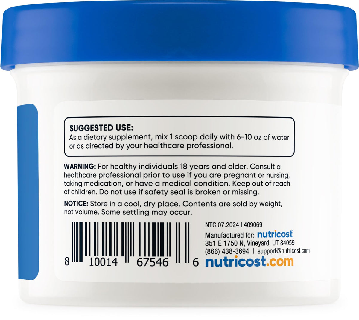 Nutricost 5-HTP مسحوق 25 جرام | 300 ملجم لكل جرعة | خالٍ من الجلوتين وغير معدل وراثيًا | 5-HTP نقي
