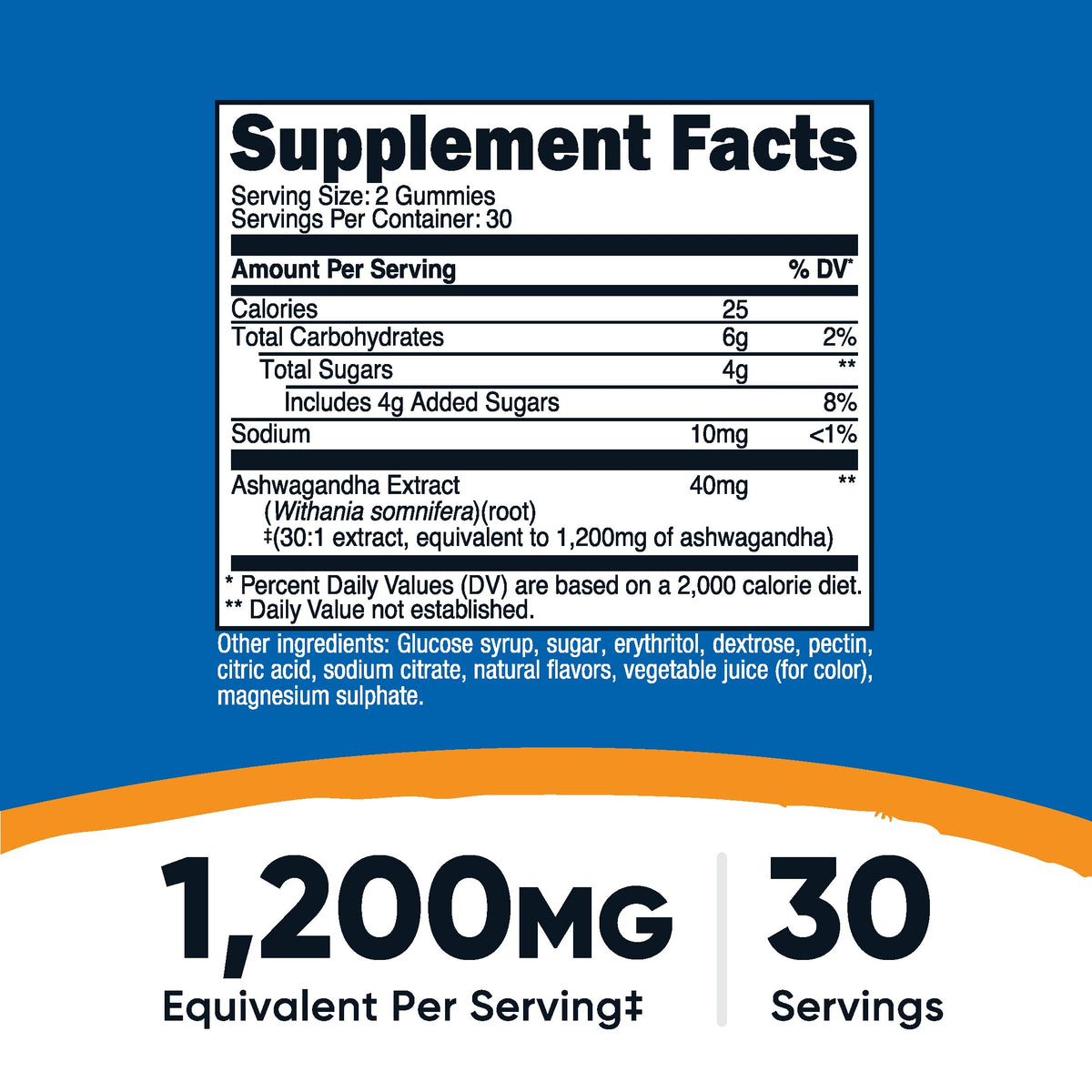 Nutricost Ashwagandha Gummies 1200mg - توت مشكل | 60 قطعة حلوى جيلاتينية