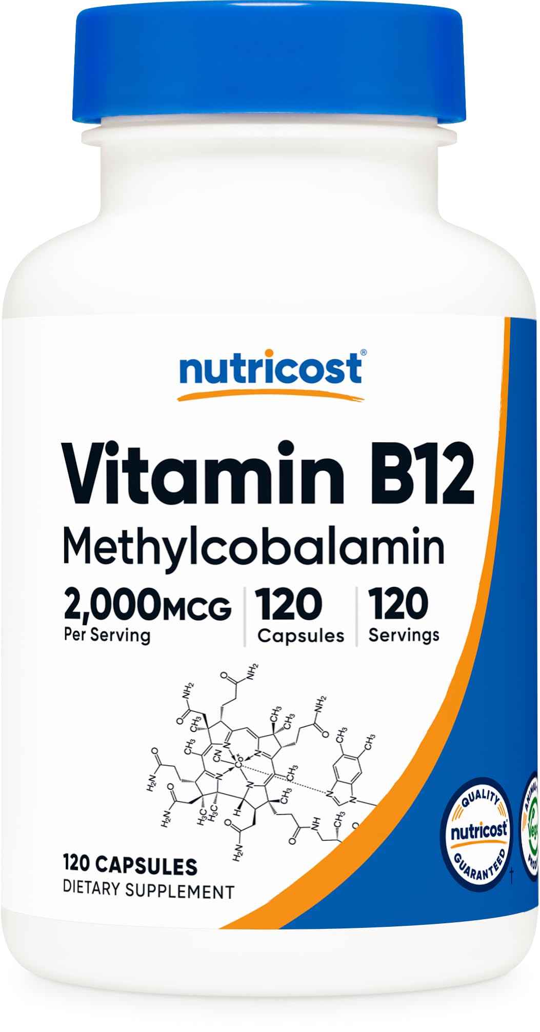 Nutricost فيتامين ب12 ميثيل كوبالامين 2000 مكجم | 120 كبسولة نباتية
