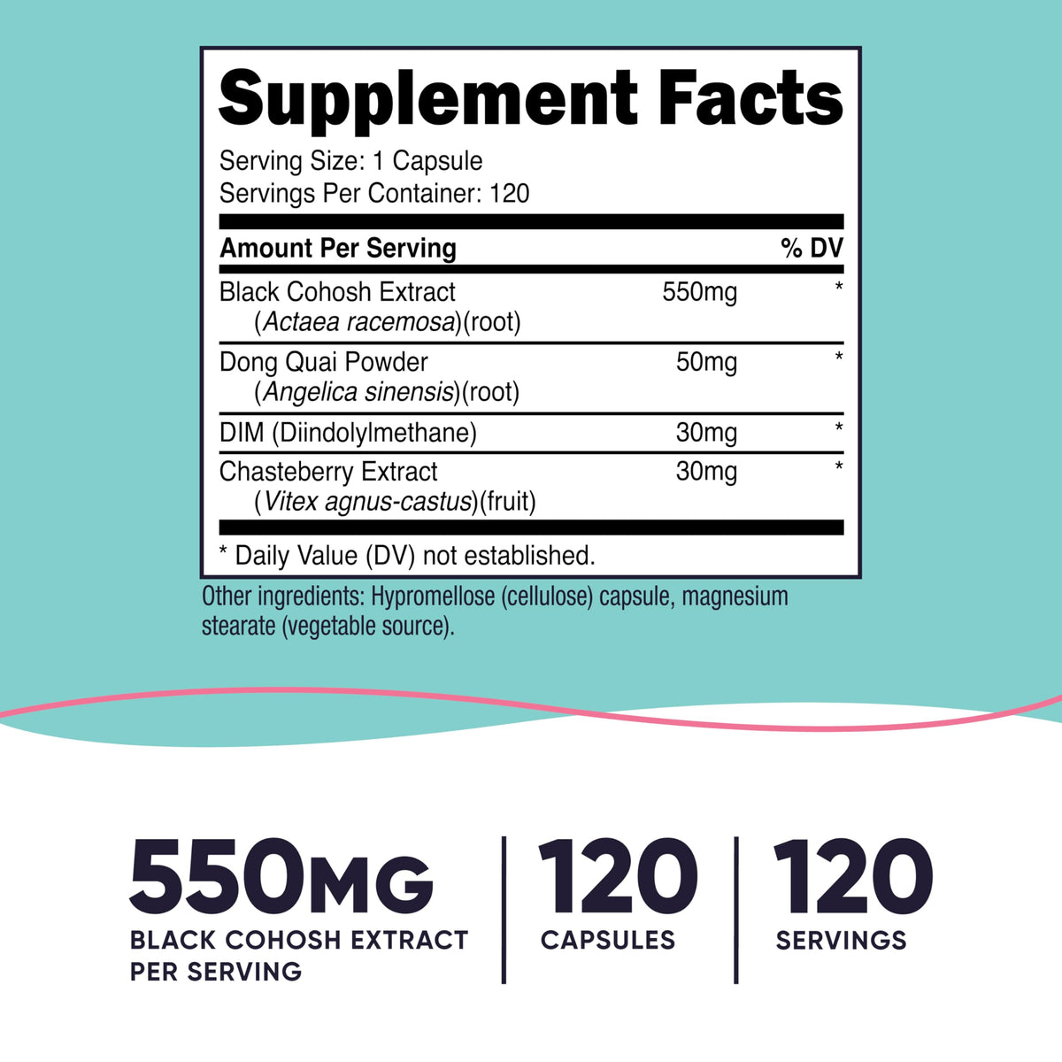 Nutricost الكوهوش الأسود 660 ملجم للنساء | 120 كبسولة نباتية | غير معدل وراثيًا، خالٍ من الجلوتين