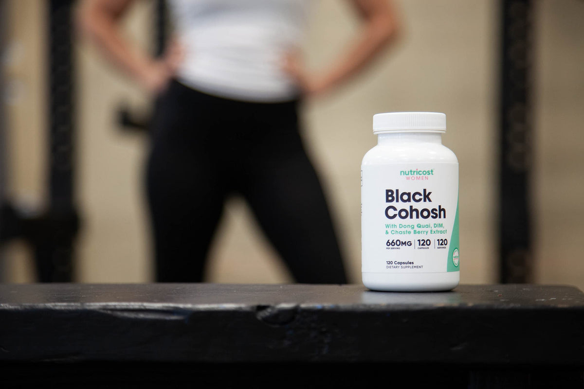 Nutricost الكوهوش الأسود 660 ملجم للنساء | 120 كبسولة نباتية | غير معدل وراثيًا، خالٍ من الجلوتين
