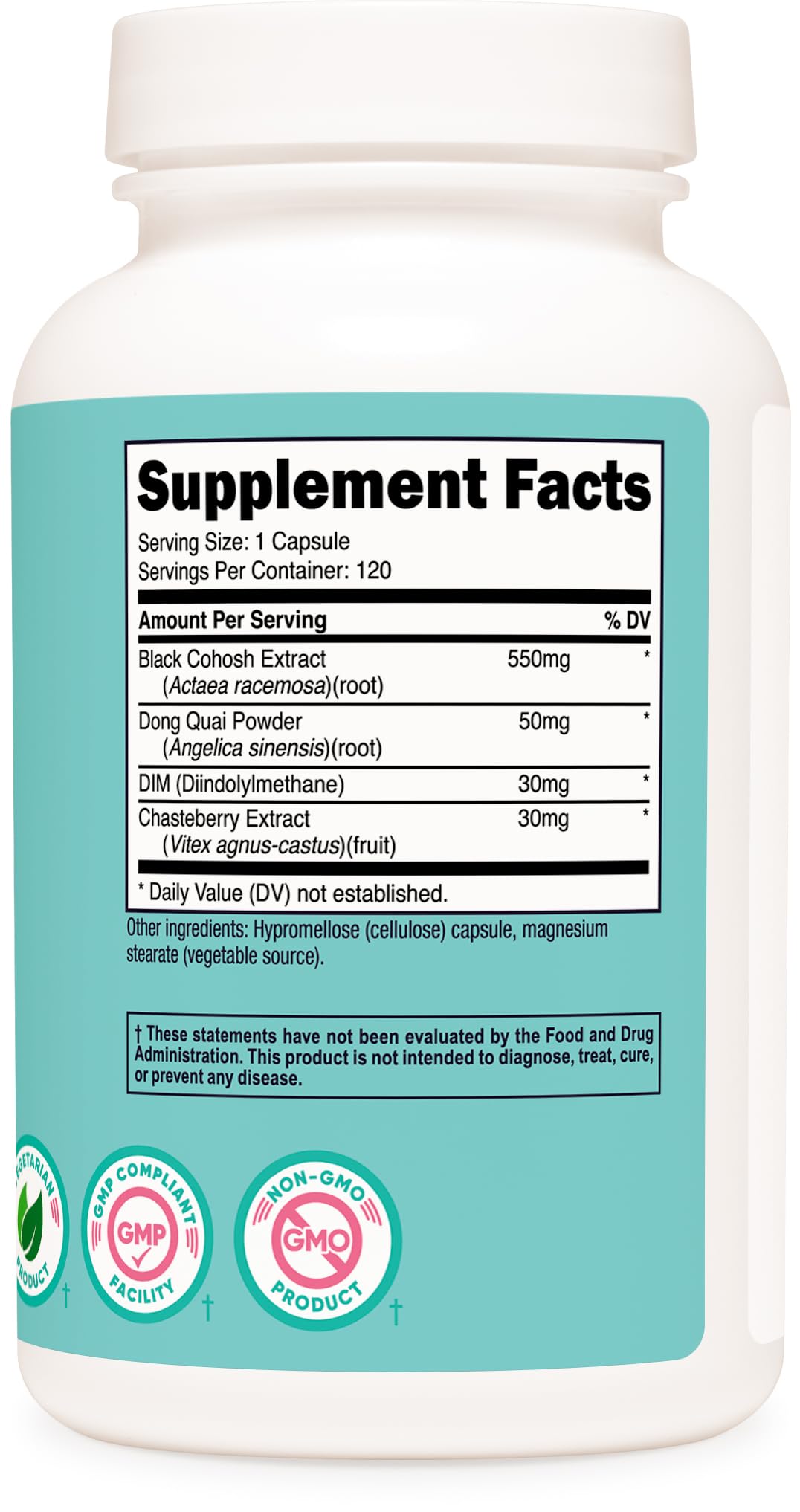 Nutricost الكوهوش الأسود 660 ملجم للنساء | 120 كبسولة نباتية | غير معدل وراثيًا، خالٍ من الجلوتين