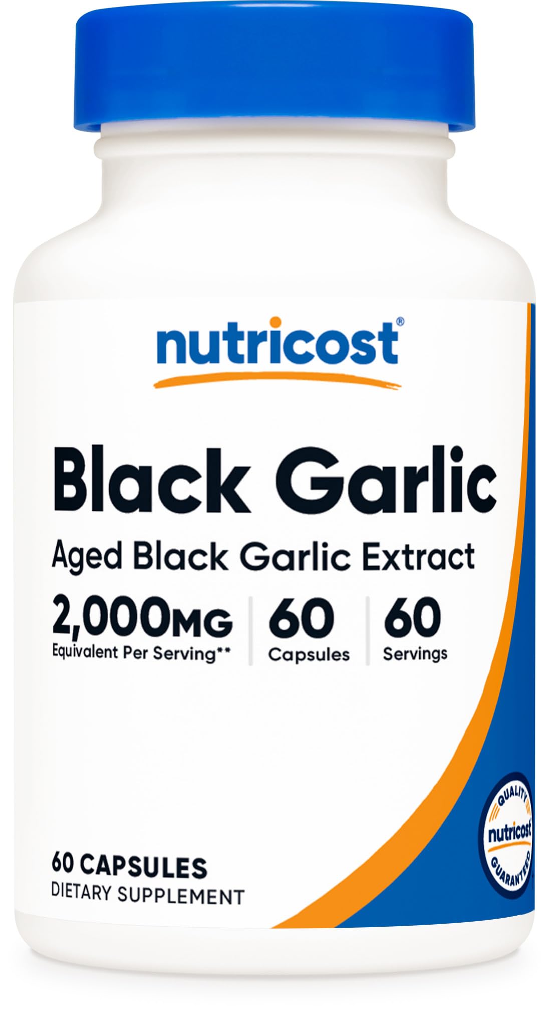Nutricost Black Garlic (ما يعادل 2,000 ملجم) 60 كبسولة - خلاصة الثوم الأسود المعتق